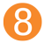 Energy Brokers Australia FAQs - Icon of White "8" on Orange Background